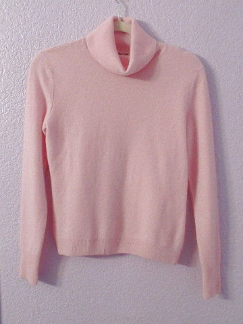 Prive Knit Cashmere Sweater Size M P Pink Pullover Turtleneck Crop Soft Girl EUC